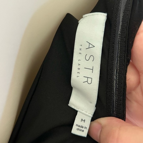 Astr the label black mesh bodycon black dress women’s size medium - Picture 4 of 6